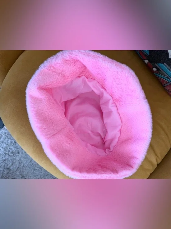 Hello Kitty Plush Pink Bucket Hat with Embroidered Hello Kitty - Picture 11 of 13